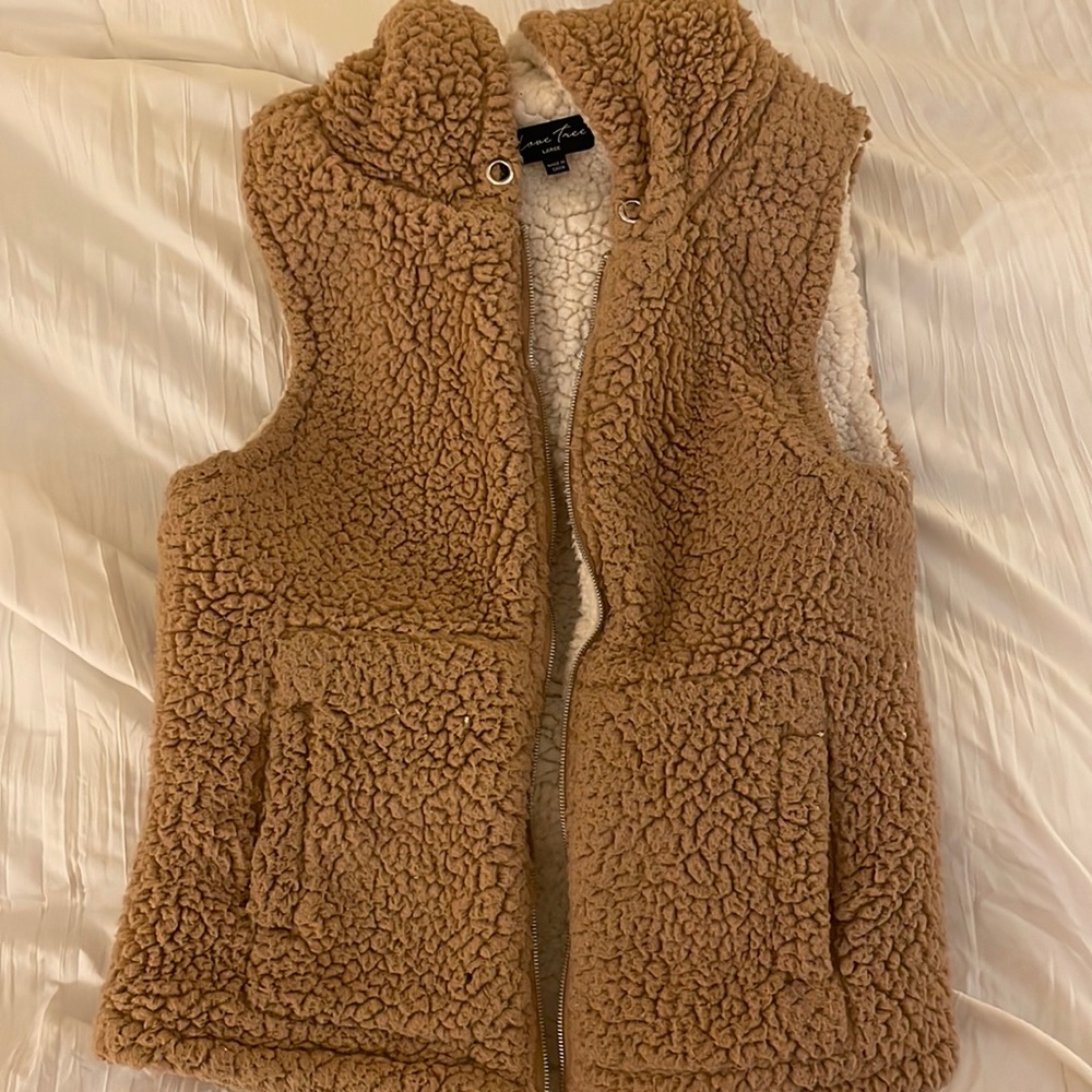 Tan Sherpa vest